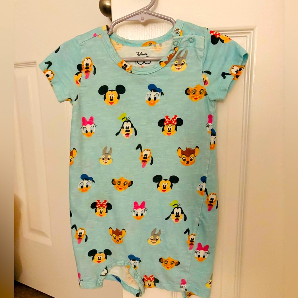 Disney 100 Monica and Andy Baby Blue Character Romper 18-24 month